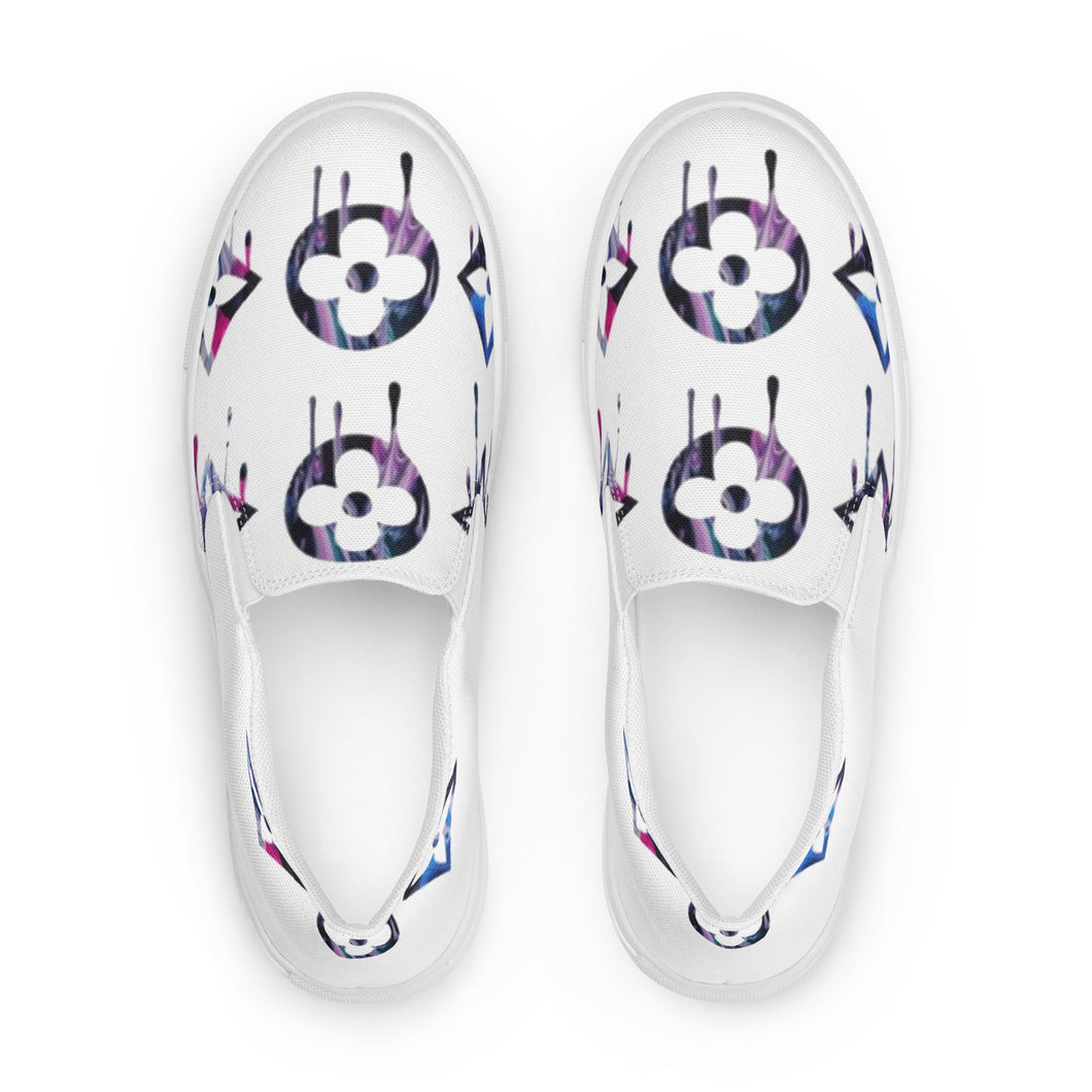 ABSTRACT DRIP MEN'S SLIP ONS