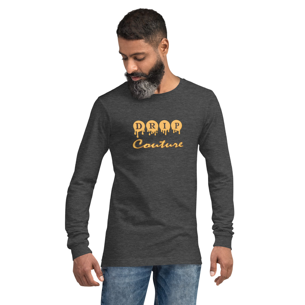 DRIP COUTURE GOLD DRIP BALLS UNISEX LONG SLEEVE TEE