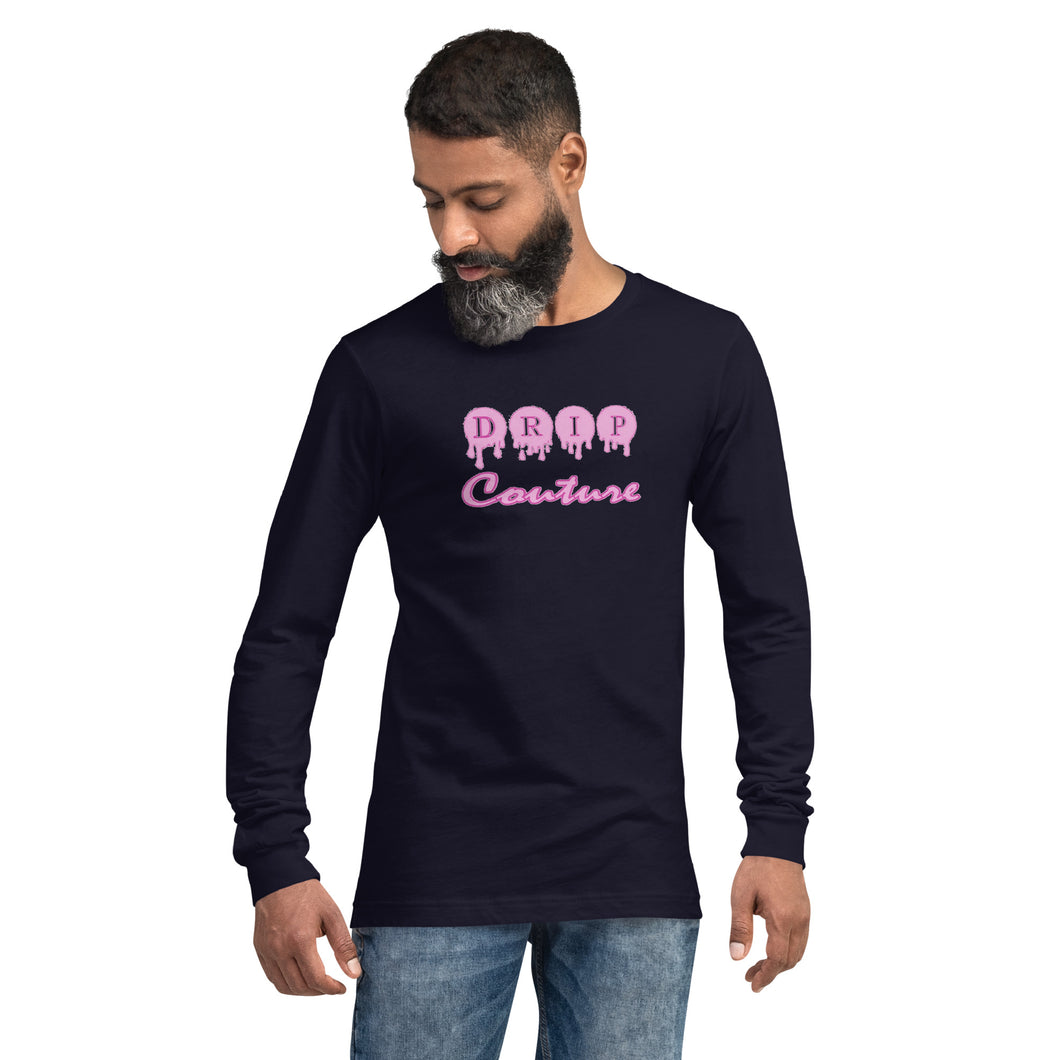 DRIP COUTURE PURPLE DRIP BALLS UNISEX LONG SLEEVE TEE