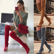 Load image into Gallery viewer, Woman Over the knee boots thin high heel sexy Party Boots
