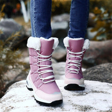 Load image into Gallery viewer, High Quality Waterproof Winter Women Boots Warm Plush Women&#39;s Snow Boots Outdoor Non-slip Sneakers Fur Platform Ankle Boots
