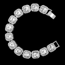 Load image into Gallery viewer, Foxy Fashions Diamond Girlz Collection Luxury Full Rhinestone Big Tennis Chain Bracelets For Women Fashion Bling Iced Out Square Crystal Bracelet Jewelry
