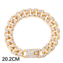 Load image into Gallery viewer, Foxy Fashions Diamond Girlz Collection Luxury Full Rhinestone Big Tennis Chain Bracelets For Women Fashion Bling Iced Out Square Crystal Bracelet Jewelry
