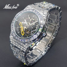 Load image into Gallery viewer, Diamond Skeleton Mechanical Men&#39;s Watch
