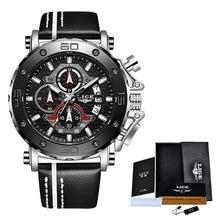 Load image into Gallery viewer, LIGE Fashion Sport Leather Men&#39;s Watch
