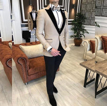 Load image into Gallery viewer, Custom Made 3-Piece  Smoking Blazer Casual Business Gentlemen Groom Suit
