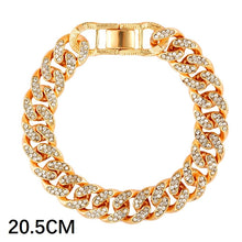 Load image into Gallery viewer, Foxy Fashions Diamond Girlz Collection Luxury Full Rhinestone Big Tennis Chain Bracelets For Women Fashion Bling Iced Out Square Crystal Bracelet Jewelry
