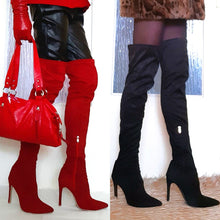 Load image into Gallery viewer, Woman Over the knee boots thin high heel sexy Party Boots
