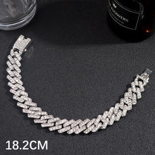 Load image into Gallery viewer, Foxy Fashions Diamond Girlz Collection Luxury Full Rhinestone Big Tennis Chain Bracelets For Women Fashion Bling Iced Out Square Crystal Bracelet Jewelry
