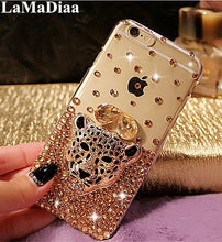 Load image into Gallery viewer, Foxy Fashions Diamond Girlz Collection Luxury Hot Tiger Leopard Head Diamond Rhinestone Crystal Bling Phone Cases For iphone 13 12 11 Pro MAX X XS MAX XR 6 6S 7 8 Plus
