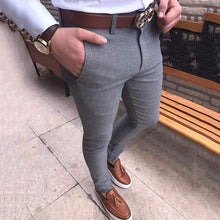 Load image into Gallery viewer, Men&#39;s Fashion Casual Pants Social Business Slim Fit Tight Long Trousers
