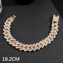 Load image into Gallery viewer, Foxy Fashions Diamond Girlz Collection Luxury Full Rhinestone Big Tennis Chain Bracelets For Women Fashion Bling Iced Out Square Crystal Bracelet Jewelry
