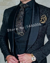 Load image into Gallery viewer, Custom Made 3-Piece  Smoking Blazer Casual Business Gentlemen Groom Suit
