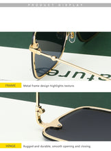 Load image into Gallery viewer, Women&#39;s Oversize Rimless Square Bee Sunglasses Glasses Gradient UV400
