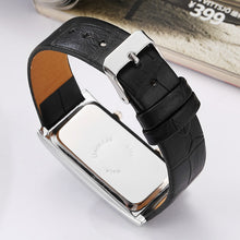 Load image into Gallery viewer, Unisex Genuine Leather Band Couple Quartz Minimalist  Black White Clock
