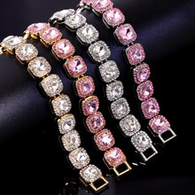 Load image into Gallery viewer, Foxy Fashions Diamond Girlz Collection Luxury Full Rhinestone Big Tennis Chain Bracelets For Women Fashion Bling Iced Out Square Crystal Bracelet Jewelry
