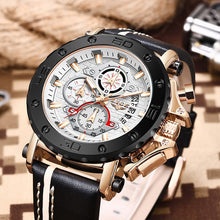 Load image into Gallery viewer, LIGE Fashion Sport Leather Men&#39;s Watch
