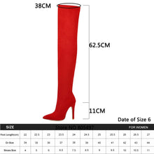 Load image into Gallery viewer, Woman Over the knee boots thin high heel sexy Party Boots
