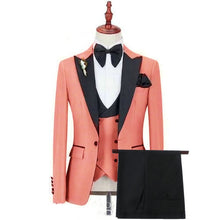 Load image into Gallery viewer, Custom Made 3-Piece  Smoking Blazer Casual Business Gentlemen Groom Suit
