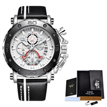 Load image into Gallery viewer, LIGE Fashion Sport Leather Men&#39;s Watch
