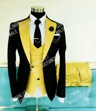 Load image into Gallery viewer, Custom Made 3-Piece  Smoking Blazer Casual Business Gentlemen Groom Suit
