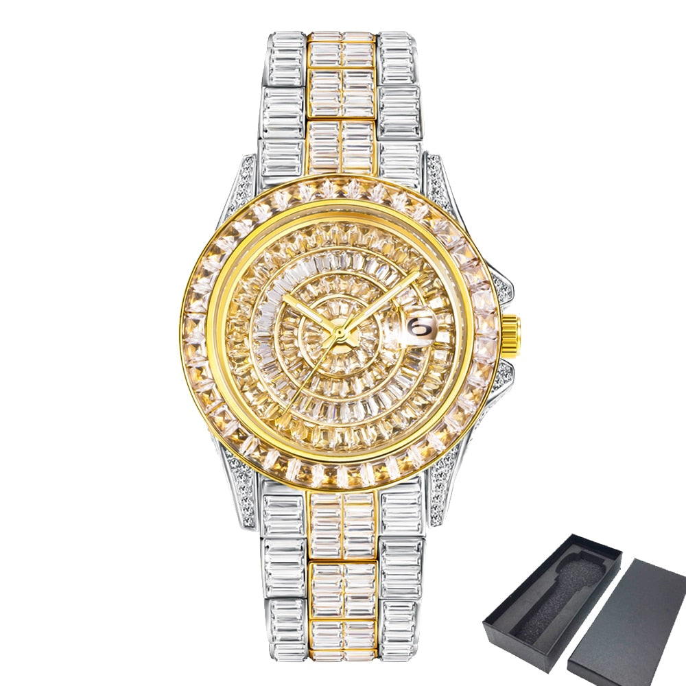 Men's Stainless Steel Automatic Date Quartz Wristwatch