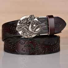 Load image into Gallery viewer, Men&#39;s  Automatic Ratchet Leather Belt
