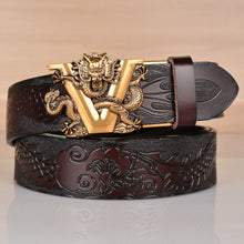 Load image into Gallery viewer, Men&#39;s  Automatic Ratchet Leather Belt
