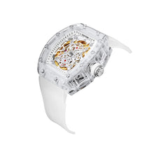 Load image into Gallery viewer, PINTIME Fashion Automatic Mechanical Transparent White Hollow Large Dial Men&#39;s Watch
