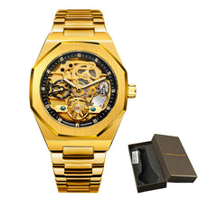 Load image into Gallery viewer, Luxury Automatic Mechanical Stainless Steel Men&#39;s  Fashion Business Skeleton Wristwatch
