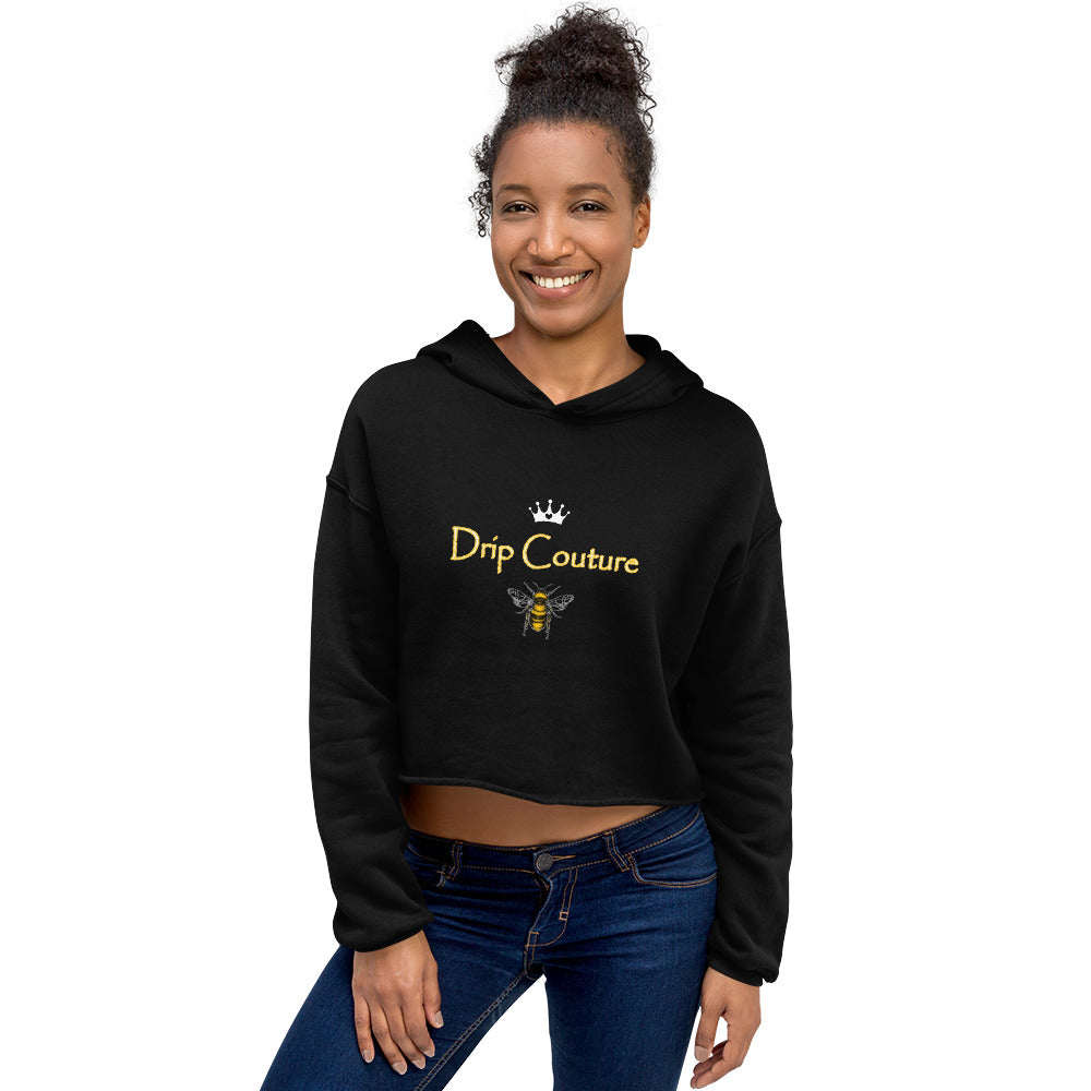 QUEEN BEE DRIP Crop Hoodie